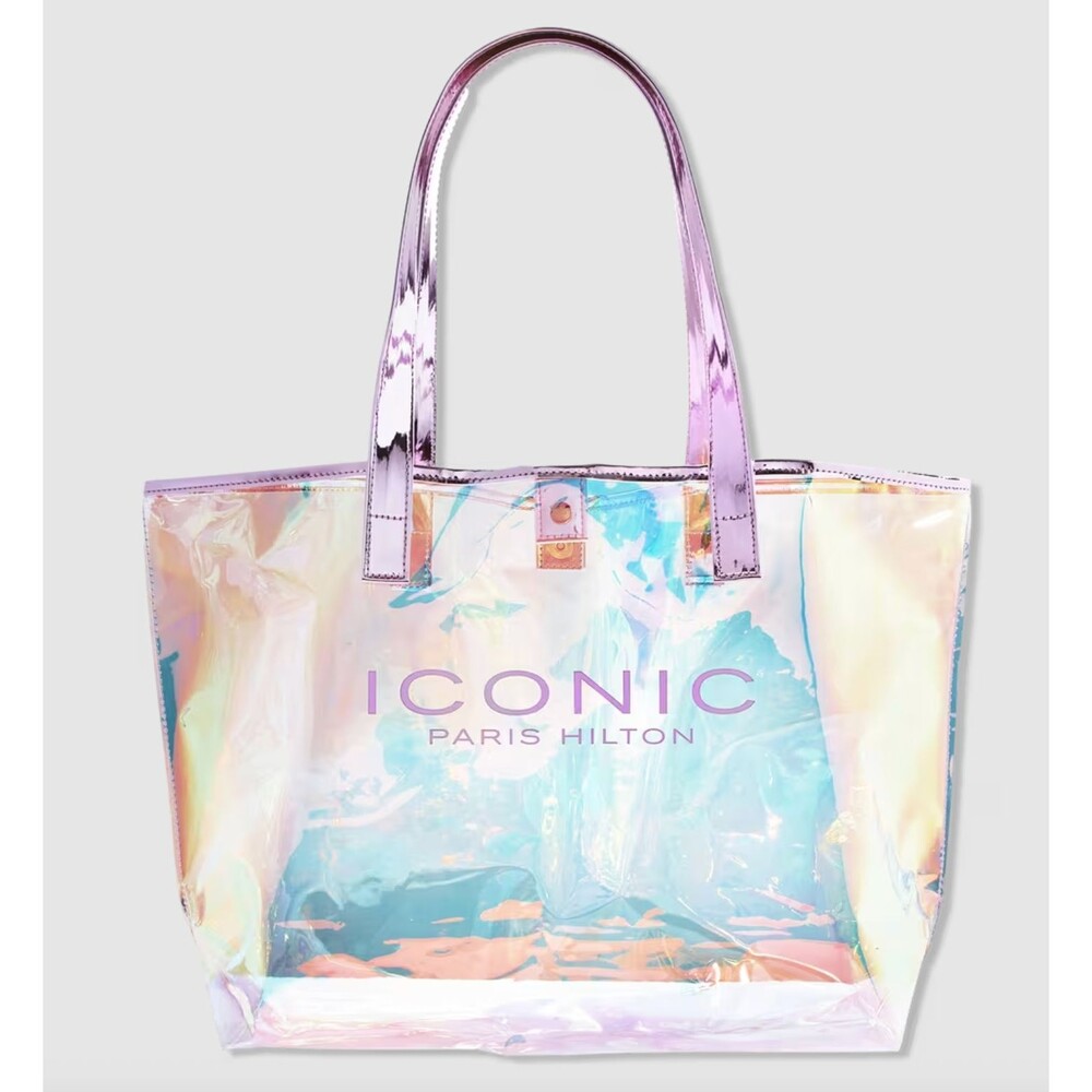 NWT Paris Hilton ICONIC Iridescent Holo Tote Bag Exclusive Limited edition 2026